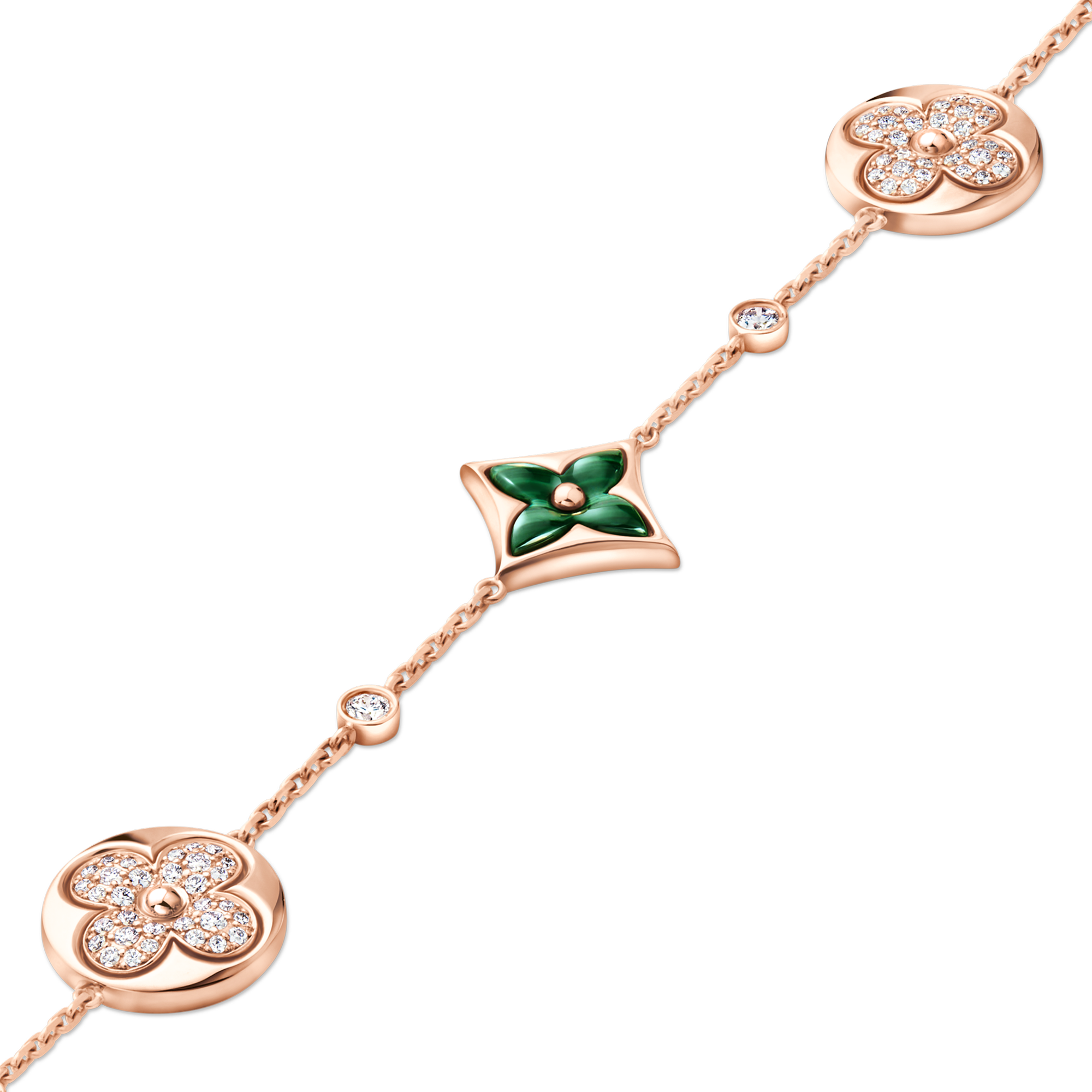 Pulsera Color Blossom BB Star and Sun Multi-Motif de oro rosa, malaquita y diamantes  Joyería Categorías Pulseras | LOUIS VUITTON (Zoom de producto)