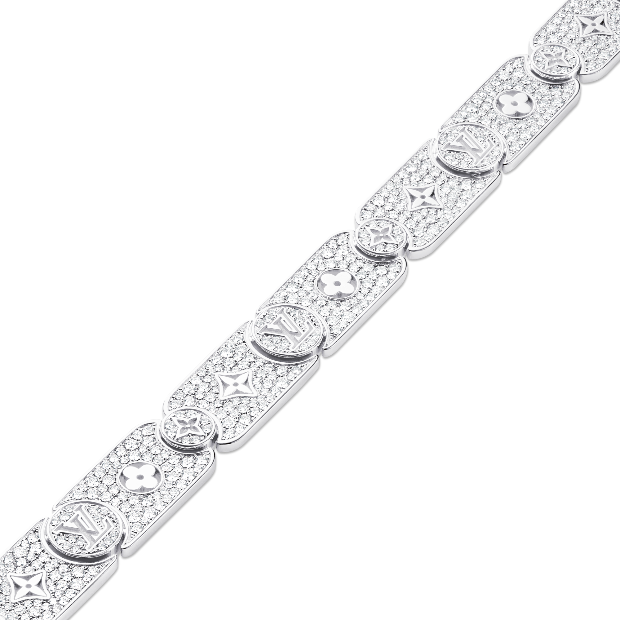 Pulsera con cadena grumet Les Gastons Vuitton Masterpiece de oro blanco y diamantes  Joyería Categorías Pulseras | LOUIS VUITTON (Zoom de producto)