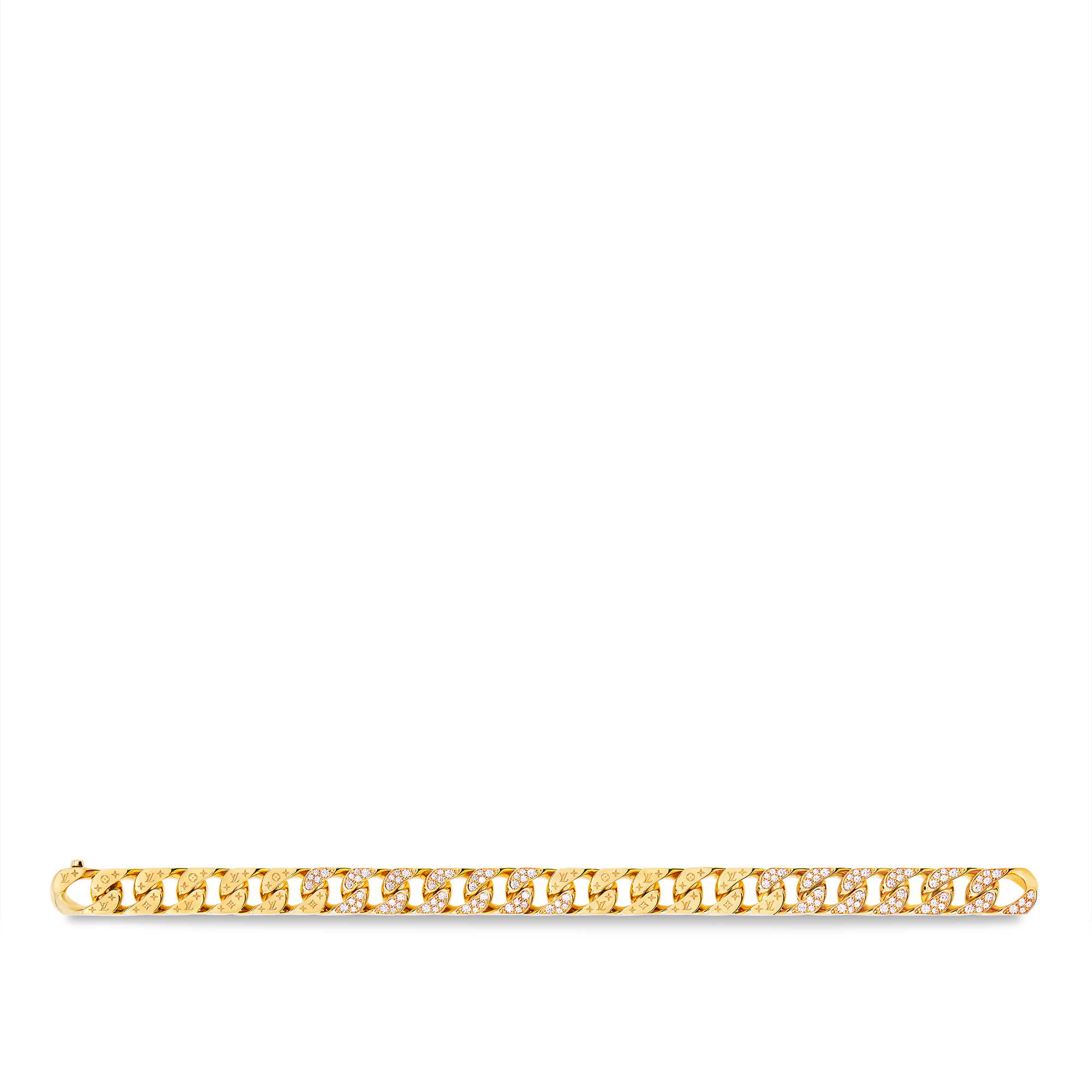 Pulsera Cuban Chain de oro amarillo y diamantes  Les Extraordinaires Joyería Pulseras | LOUIS VUITTON (Zoom de producto)