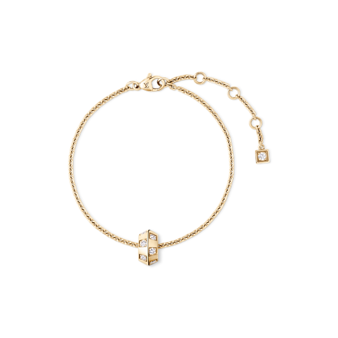 Pulsera de cadena Le Damier de Louis Vuitton de oro amarillo y diamantes Joyería Categorías Pulseras | LOUIS VUITTON (Zoom de producto)