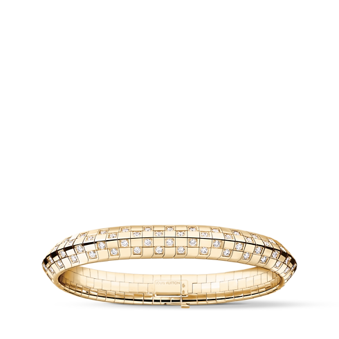 Pulsera de doble fila Le Damier de Louis Vuitton de oro amarillo y diamantes Joyería Categorías Pulseras | LOUIS VUITTON (Zoom de producto)