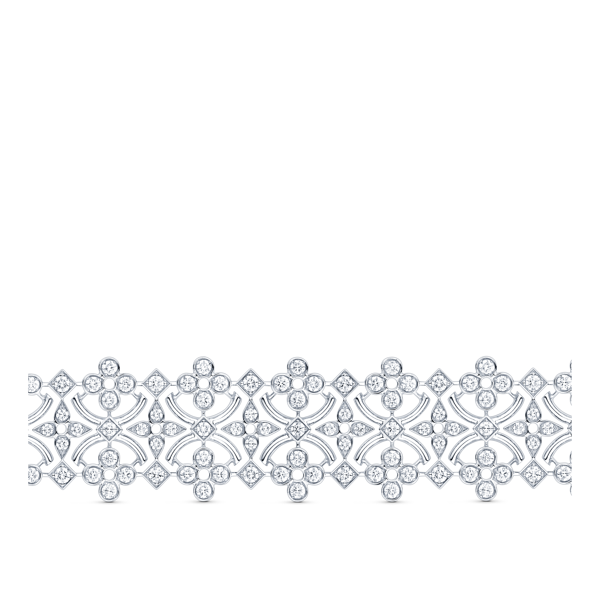 Pulsera Dentelle Masterpiece de oro blanco y diamantes  Joyería Categorías Joyería | LOUIS VUITTON (Zoom de producto)
