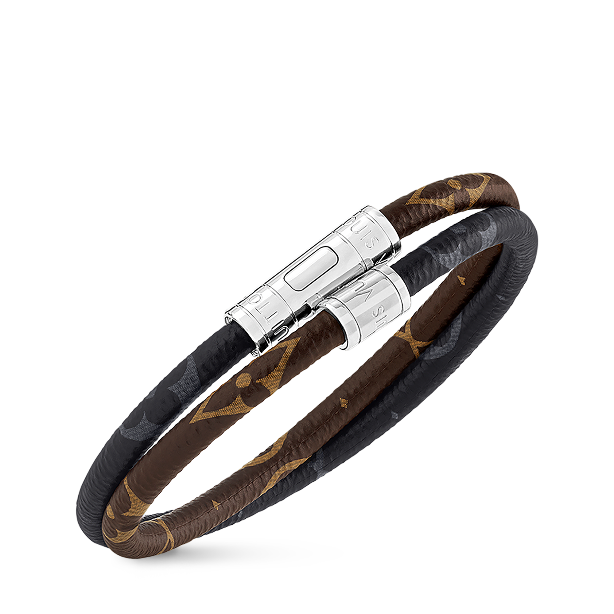 Pulsera Keep It Double Leather Lona Monogram Hombre Joyería Pulseras | LOUIS VUITTON (Zoom de producto)