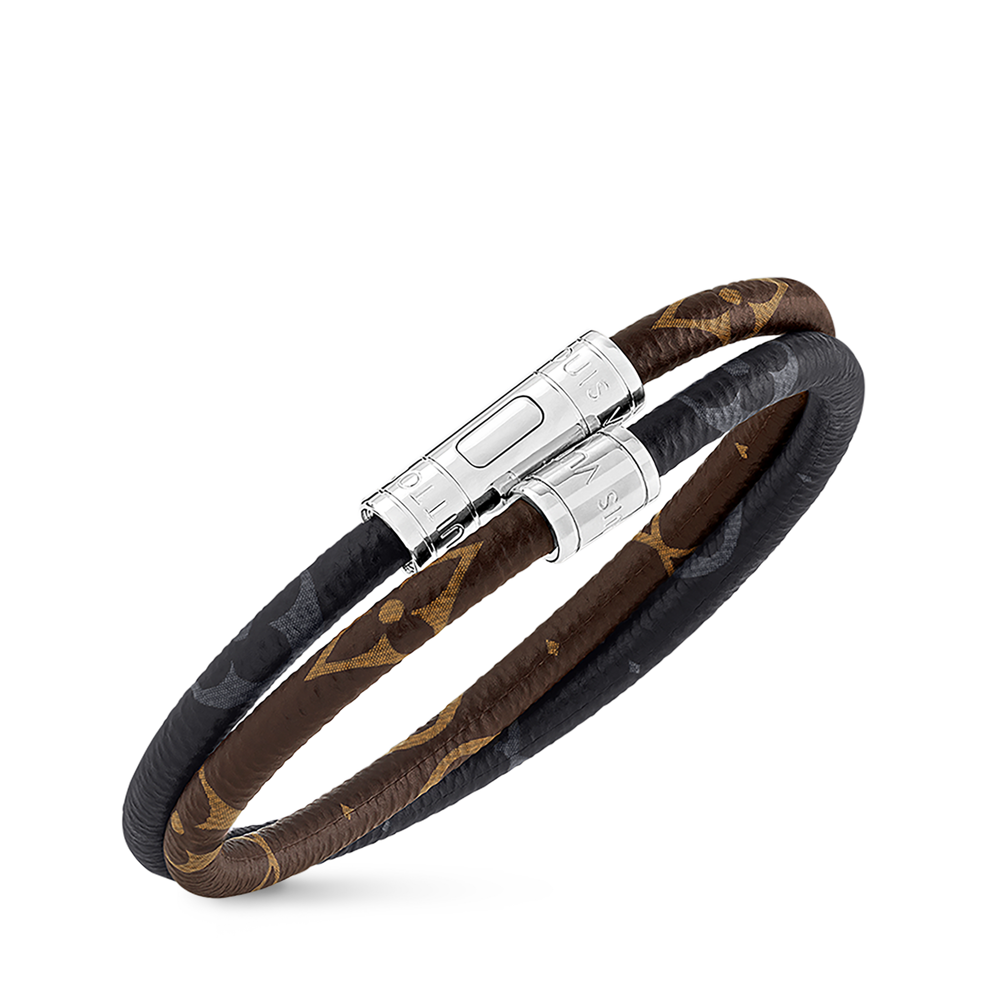 Pulsera Keep It Double Leather Lona Monogram Hombre Joyería Pulseras | LOUIS VUITTON (Zoom de producto)