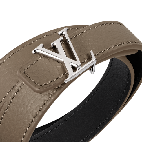 Pulsera LV Atelier en piel vista detallada