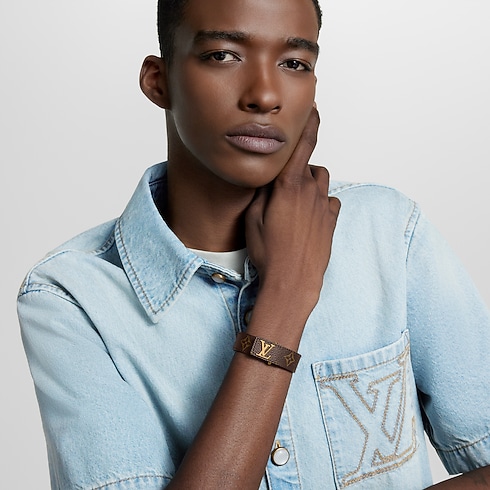 Pulsera LV Slim Lona Monogram Hombre Joyería Pulseras | LOUIS VUITTON (Zoom de producto)