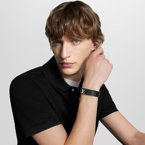Pulsera LV Slim Shadow Monogram Shadow Hombre Joyería Pulseras | LOUIS VUITTON (Zoom de producto)