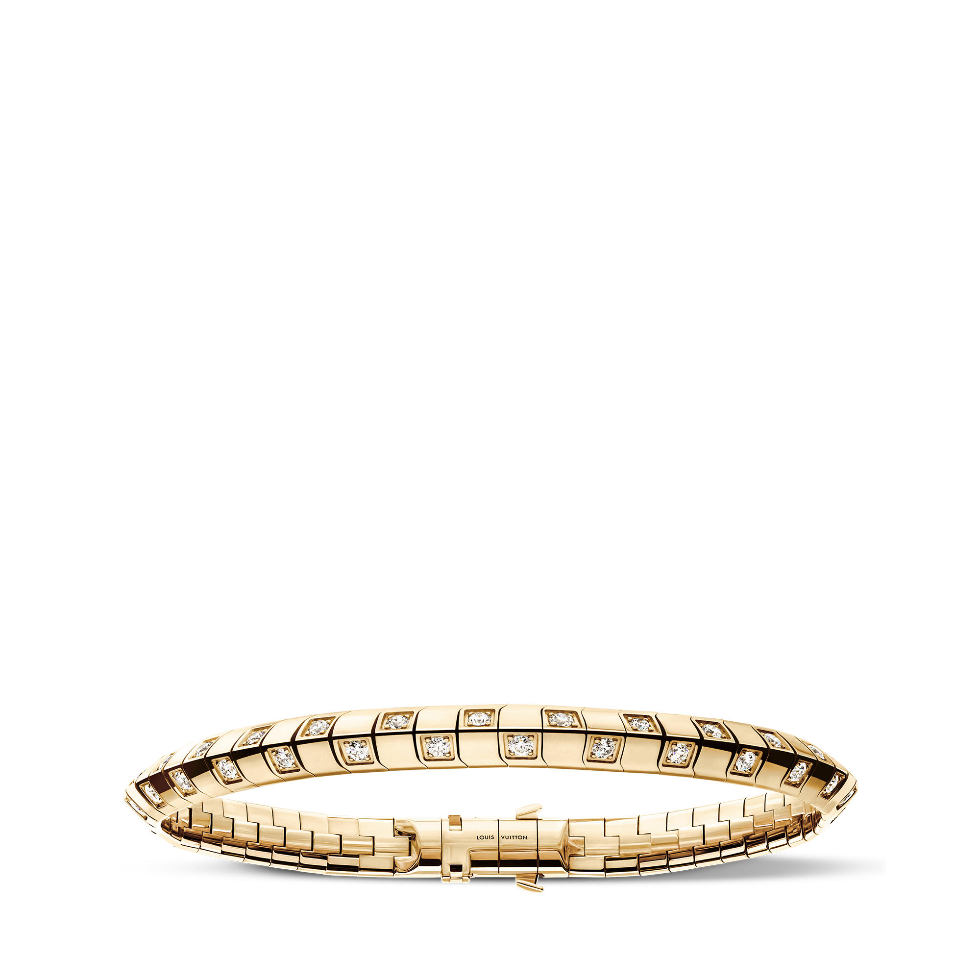 Pulsera mediana Le Damier de Louis Vuitton, de oro amarillo y diamantes  Joyería Categorías Pulseras | LOUIS VUITTON (Zoom de producto)