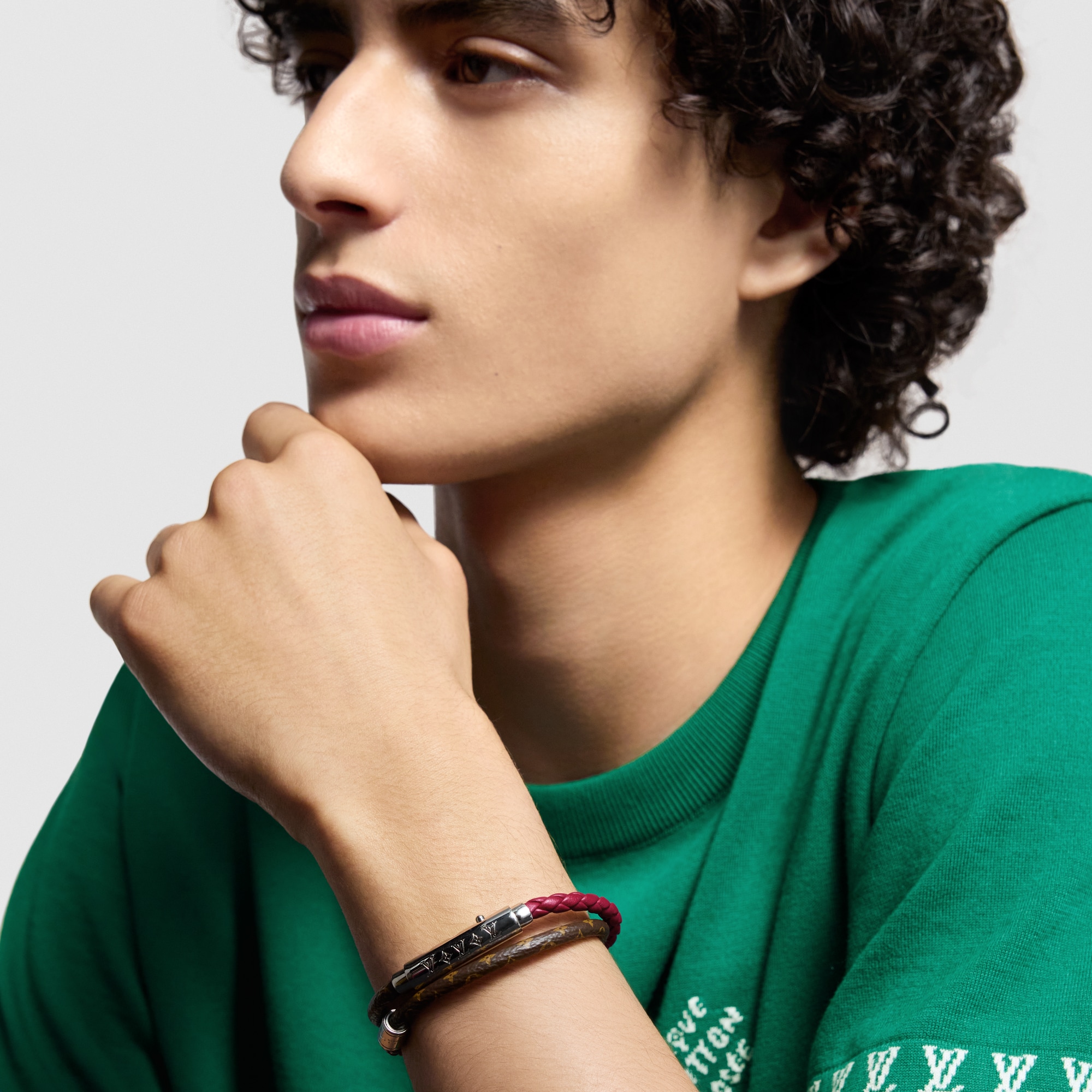 Pulsera Monogram Double Spin Lona Monogram Hombre Joyería Pulseras | LOUIS VUITTON (Zoom de producto)