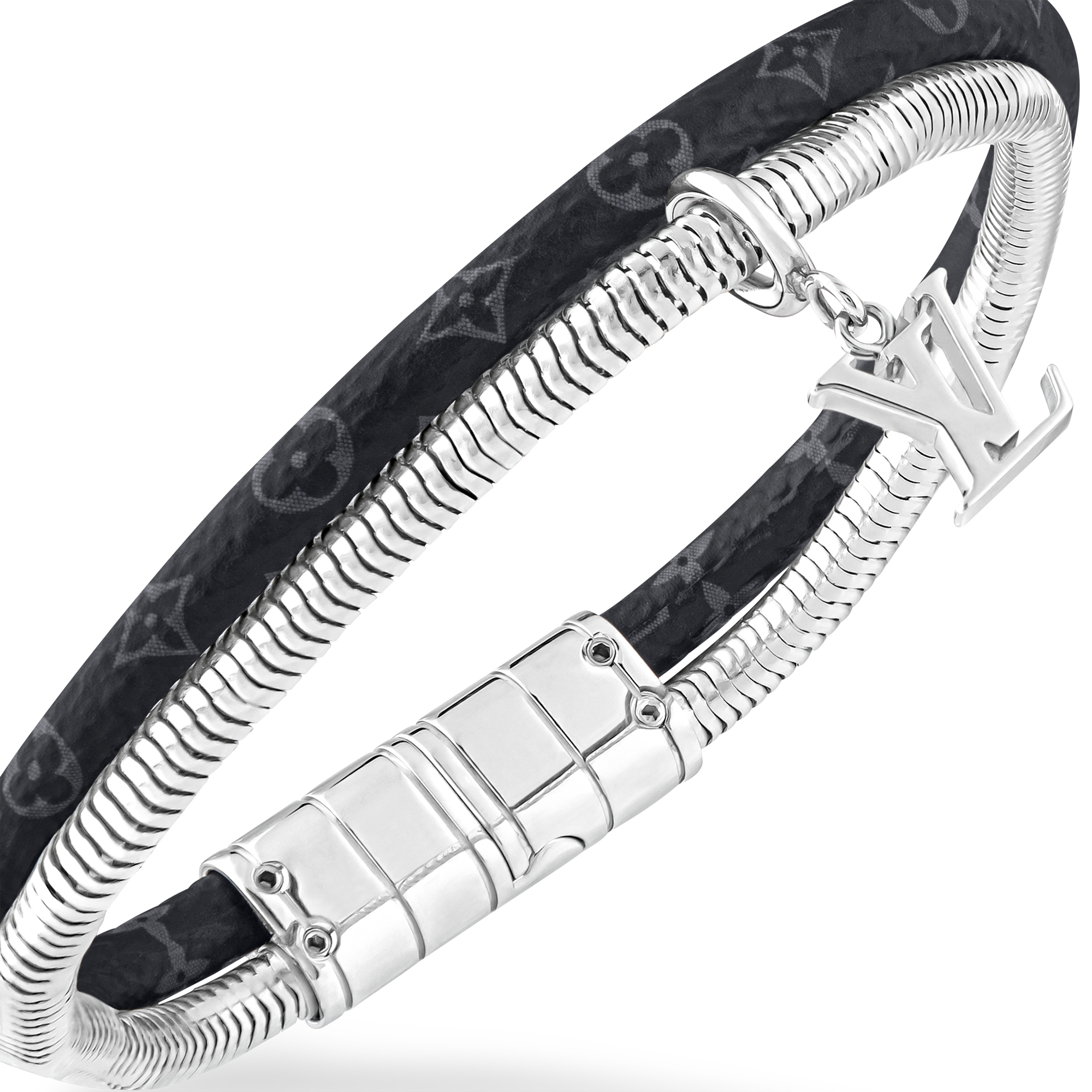Pulsera Monogram Swirl Lona Monogram Eclipse Hombre Joyería Pulseras | LOUIS VUITTON (Zoom de producto)