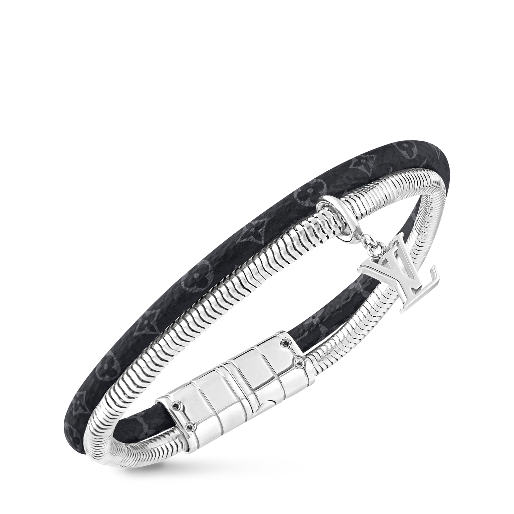Pulsera Monogram Swirl Lona Monogram Eclipse Hombre Joyería Pulseras | LOUIS VUITTON (Zoom de producto)