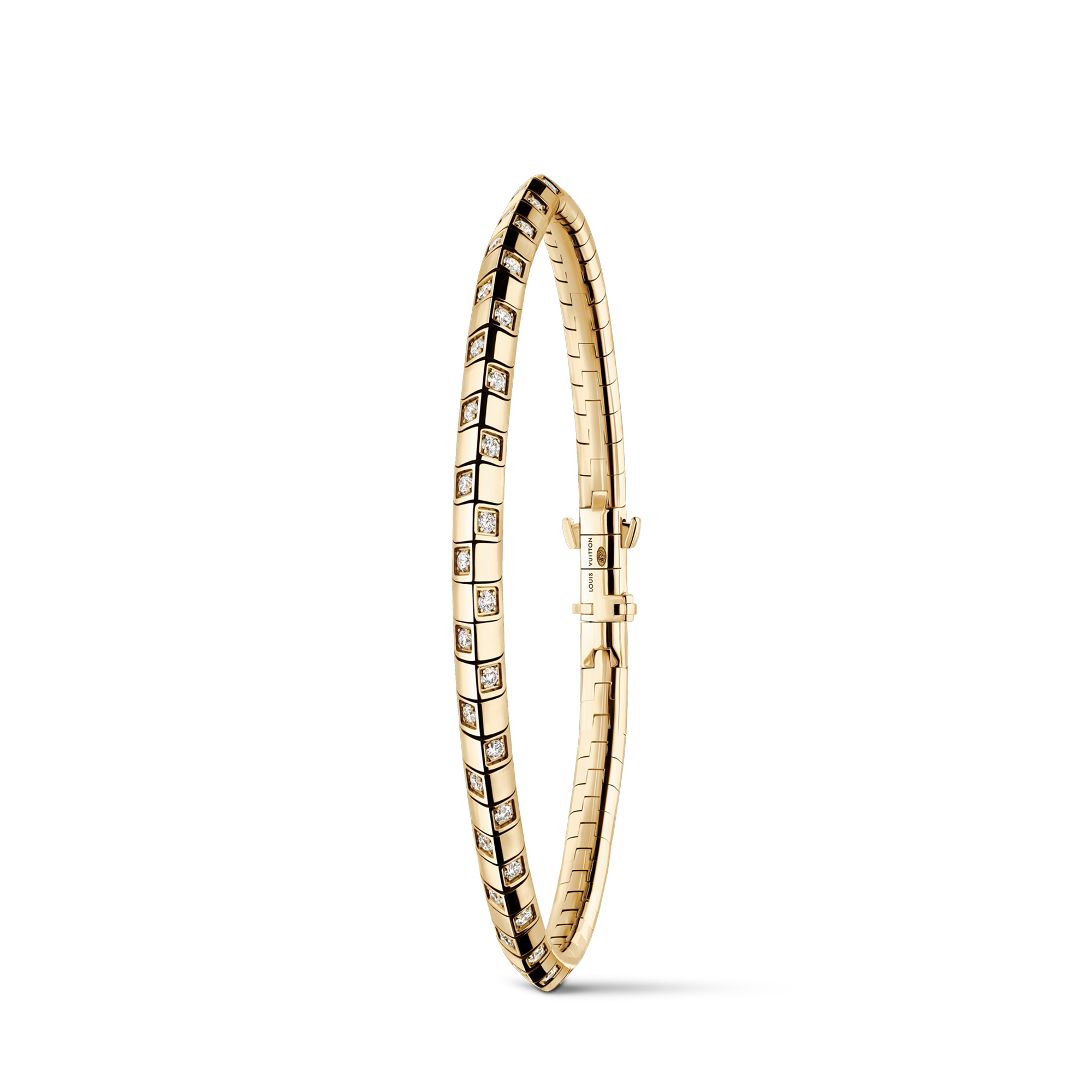 Pulsera pequeña Le Damier de Louis Vuitton, de oro amarillo y diamantes  Joyería Categorías Pulseras | LOUIS VUITTON (Zoom de producto)