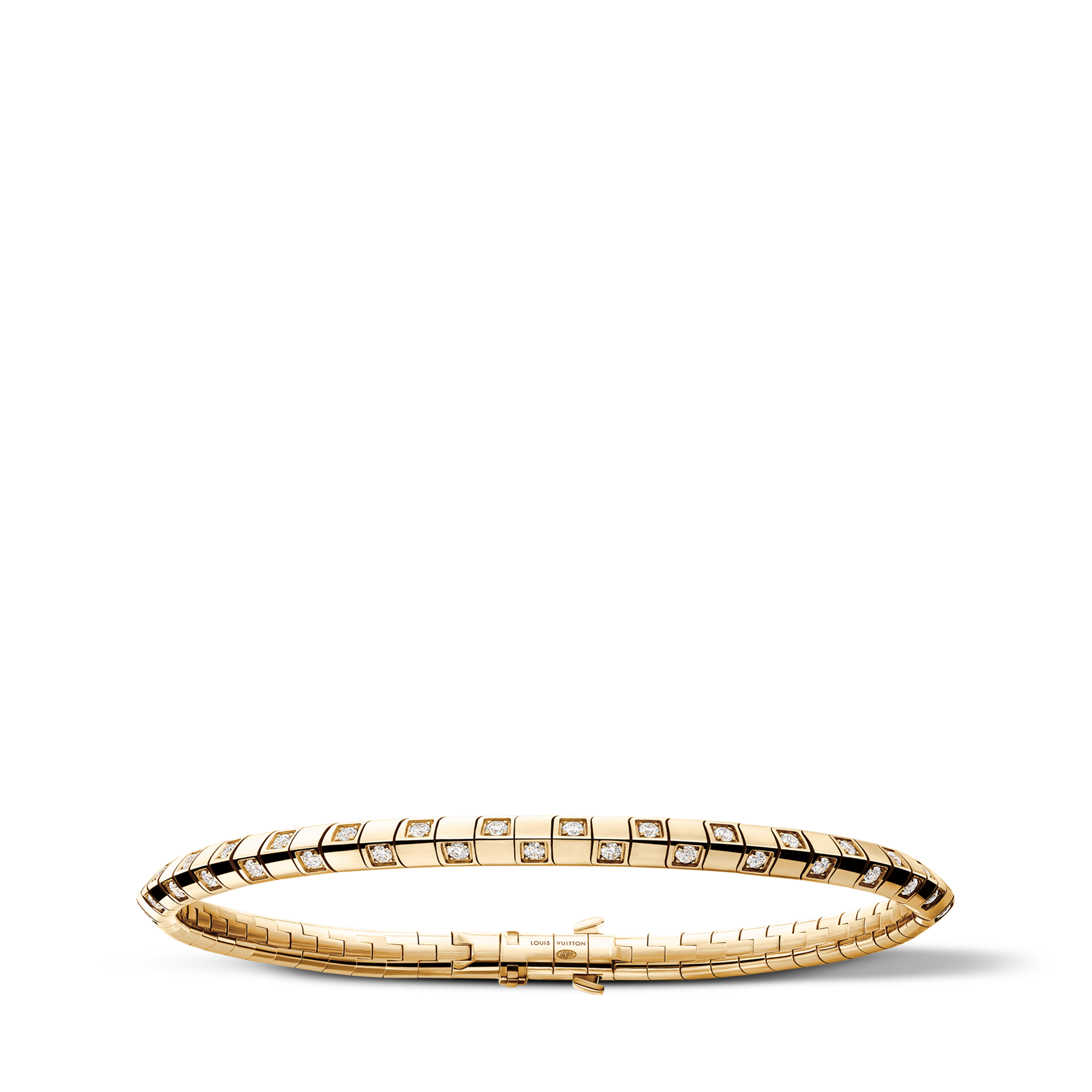 Pulsera pequeña Le Damier de Louis Vuitton, de oro amarillo y diamantes  Joyería Categorías Pulseras | LOUIS VUITTON (Zoom de producto)