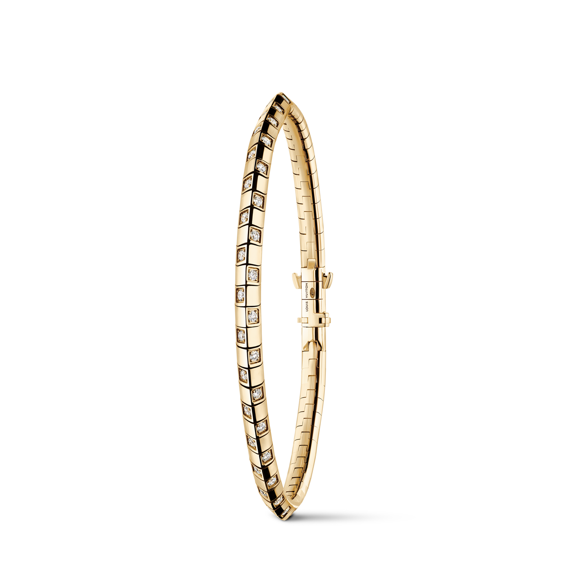 Pulsera pequeña Le Damier de Louis Vuitton, de oro amarillo y diamantes  Joyería Categorías Pulseras | LOUIS VUITTON (Zoom de producto)
