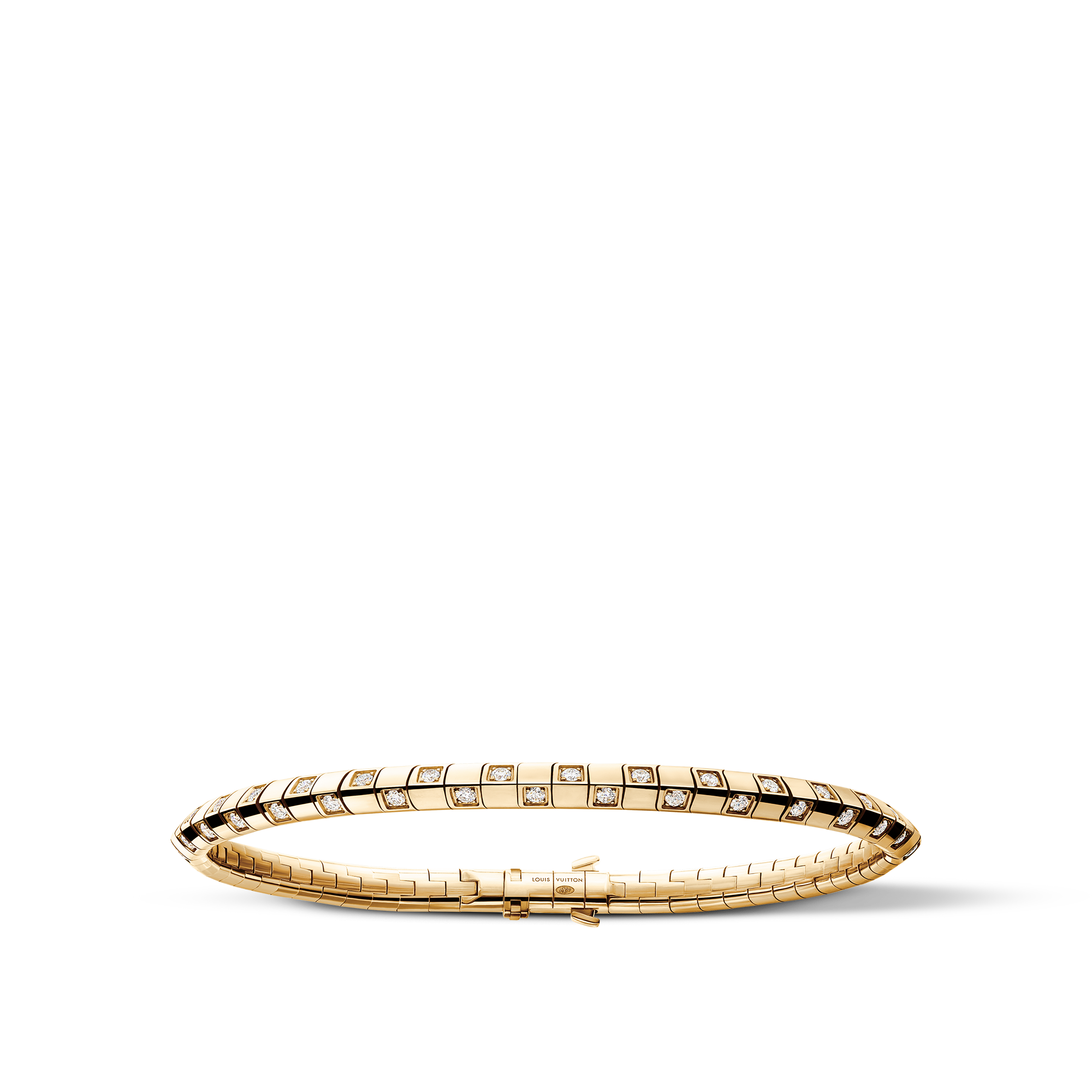 Pulsera pequeña Le Damier de Louis Vuitton, de oro amarillo y diamantes  Joyería Categorías Pulseras | LOUIS VUITTON (Zoom de producto)
