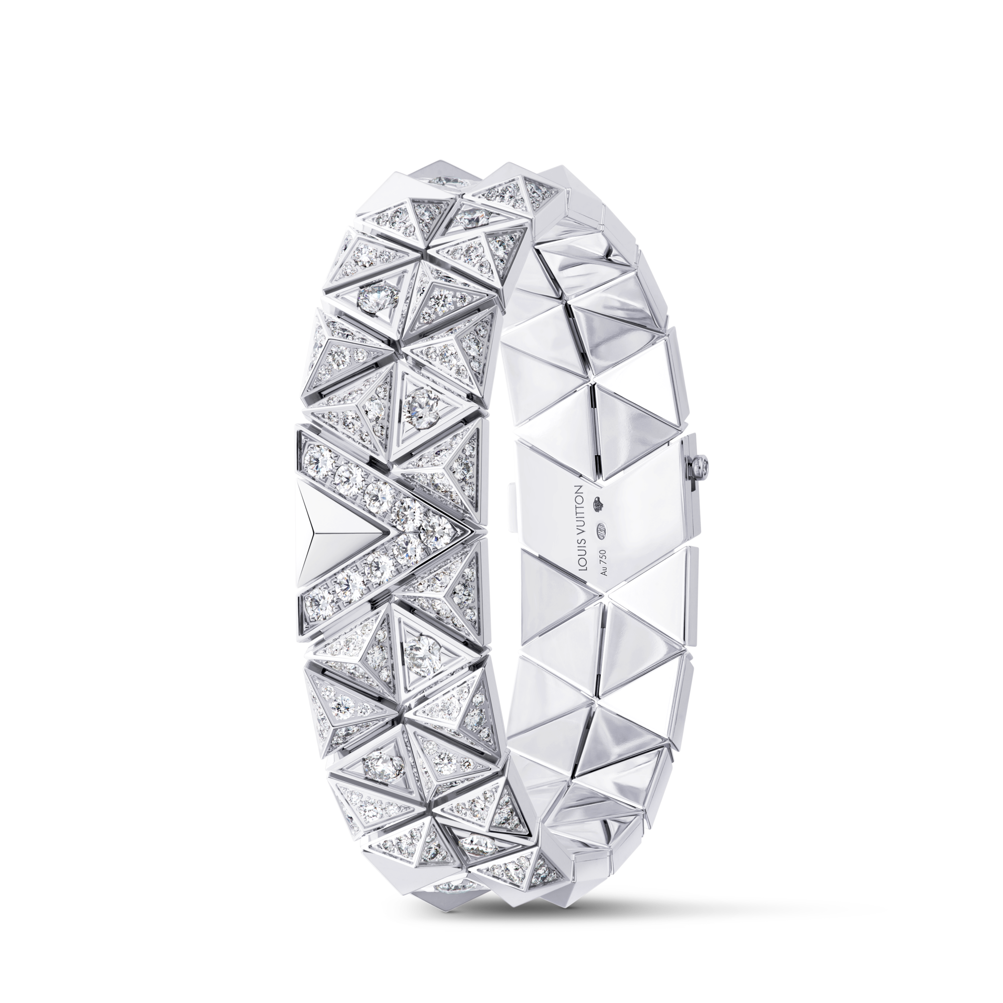 Pulsera Pure V de fila doble en oro blanco y diamantes  Joyería Categorías Pulseras | LOUIS VUITTON (Zoom de producto)