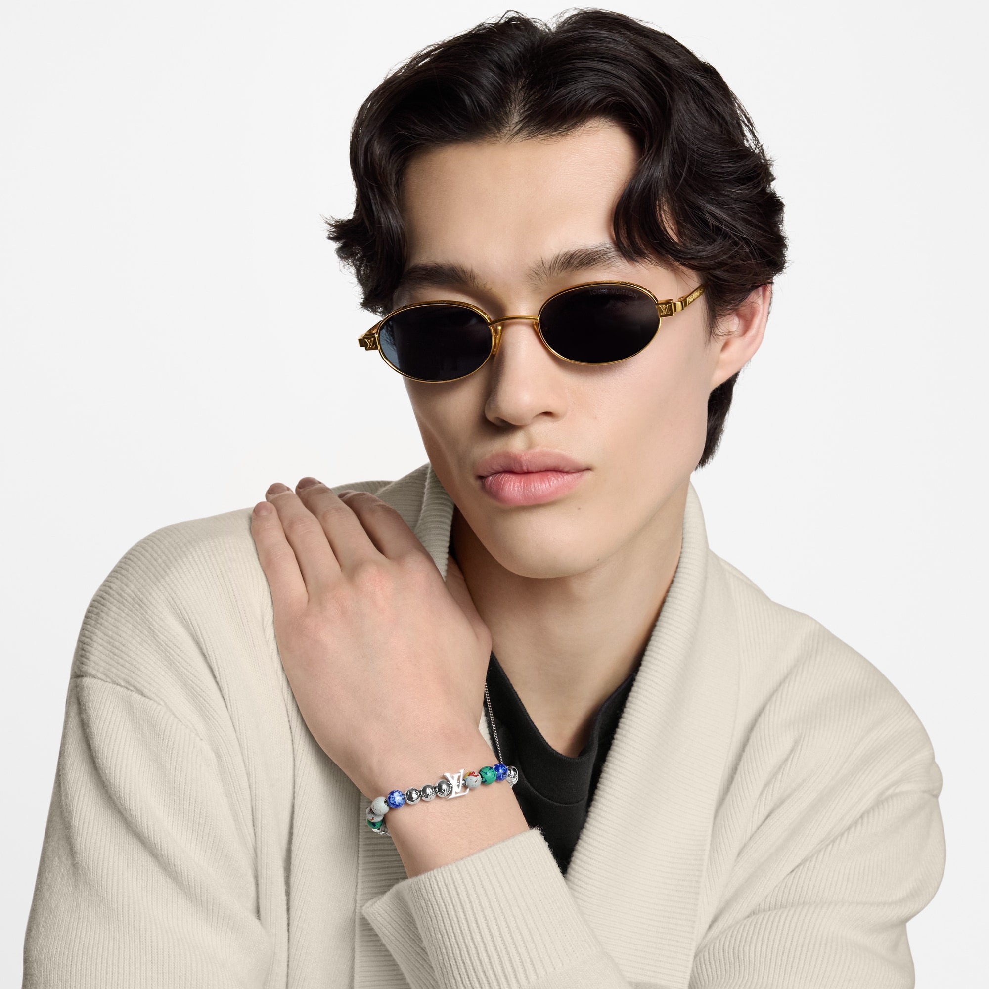 Pulsera reciclada Monogram Beads S00 Hombre Joyería Pulseras | LOUIS VUITTON (Zoom de producto)