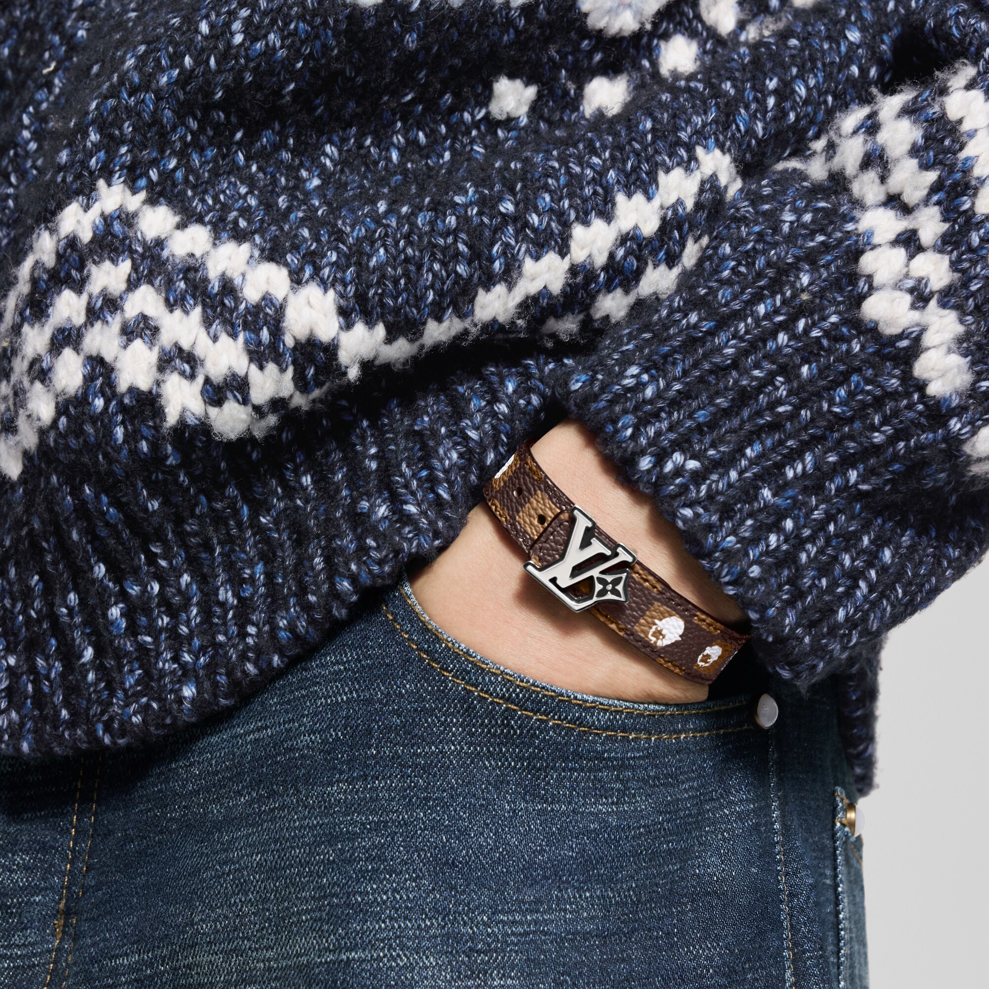 Pulsera reversible LV Flower Damier Phriendship  Hombre Joyería Pulseras | LOUIS VUITTON (Zoom de producto)