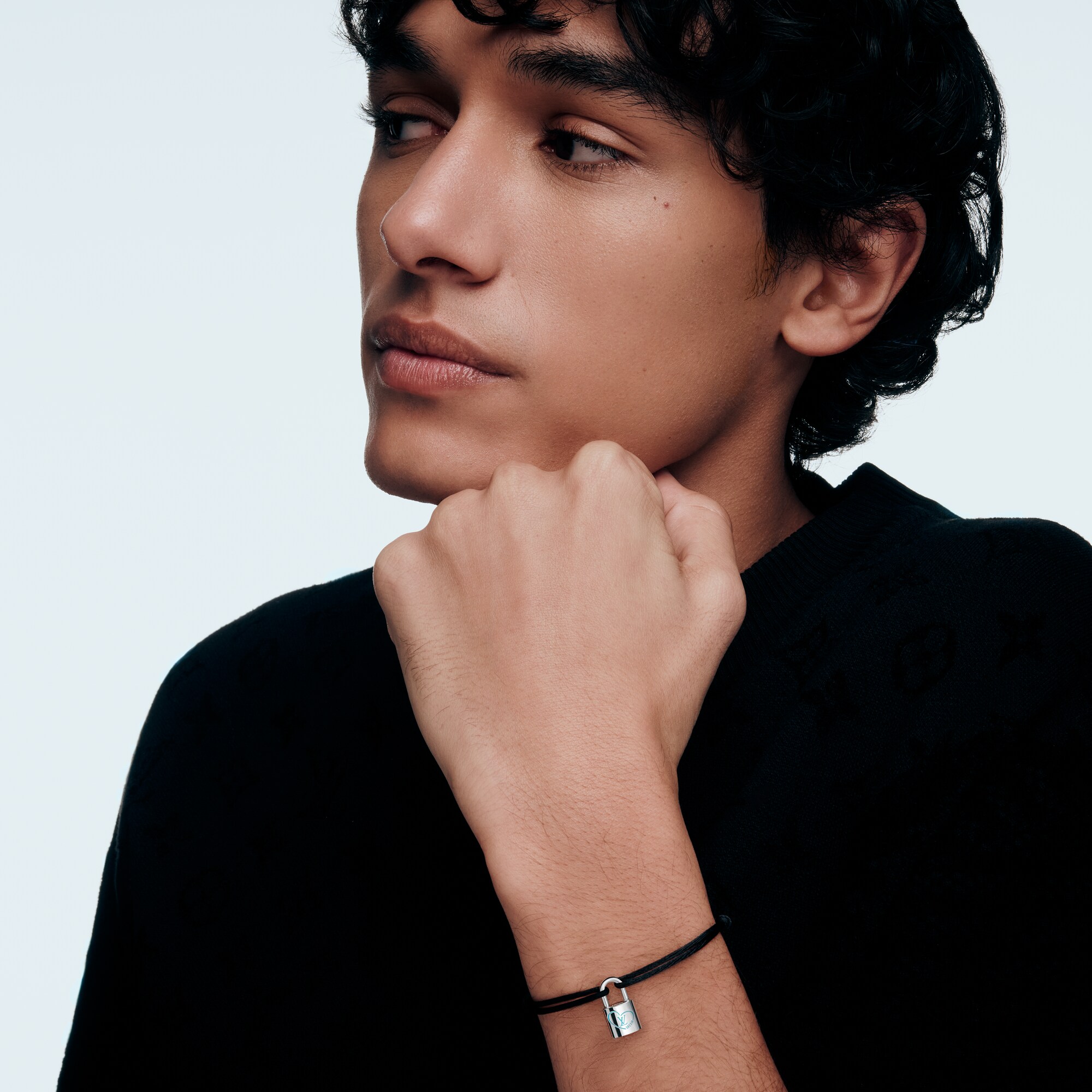 Pulsera Silver Lockit x Felix de plata de ley, con lacado azul y cordón de poliéster  Joyería Categorías Pulseras | LOUIS VUITTON (Zoom de producto)