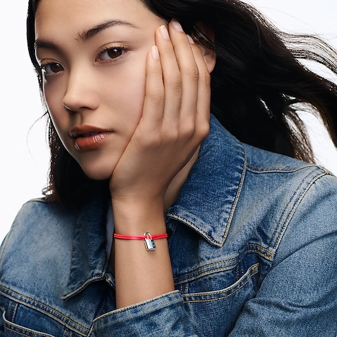 Pulsera Silver Lockit x Felix de plata de ley, con lacado azul y cordón de poliéster Joyería Categorías Pulseras | LOUIS VUITTON (Zoom de producto)