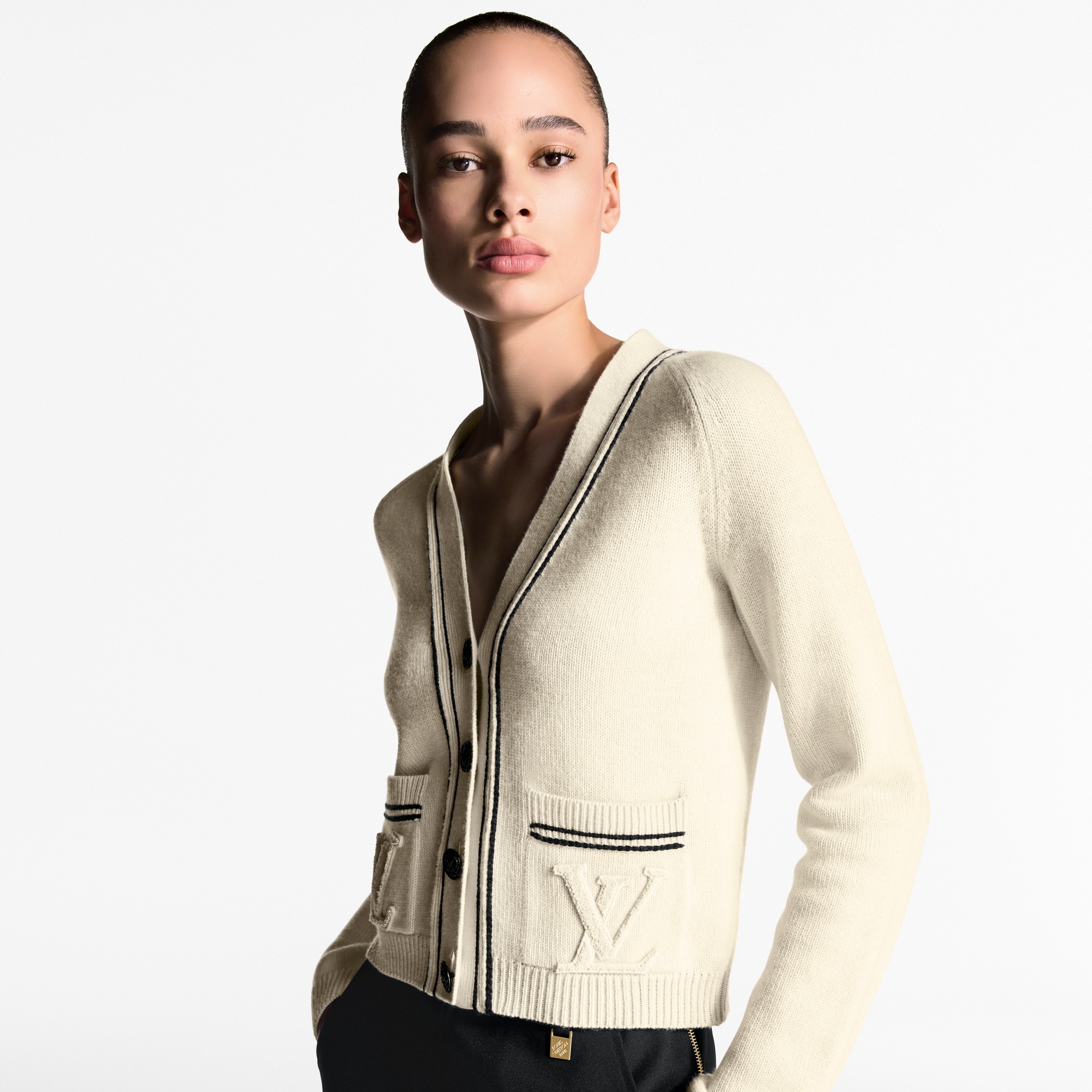 Rebeca con detalle de rayas  Mujer Prêt-à-Porter Artículos de punto | LOUIS VUITTON (Zoom de producto)