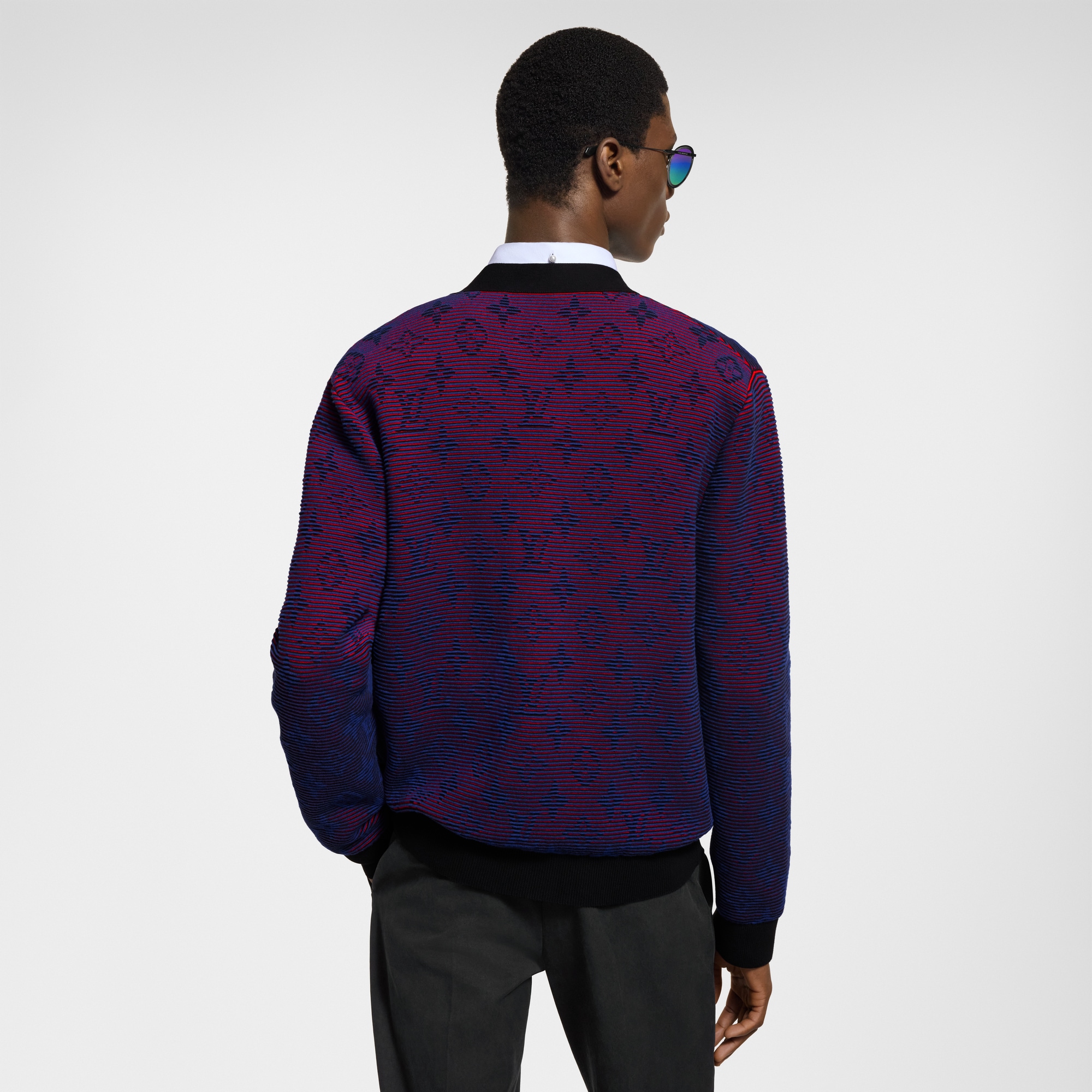 Rebeca con motivo Monogram en Jacquard  Hombre Prêt-à-Porter Punto y sudaderas | LOUIS VUITTON (Zoom de producto)