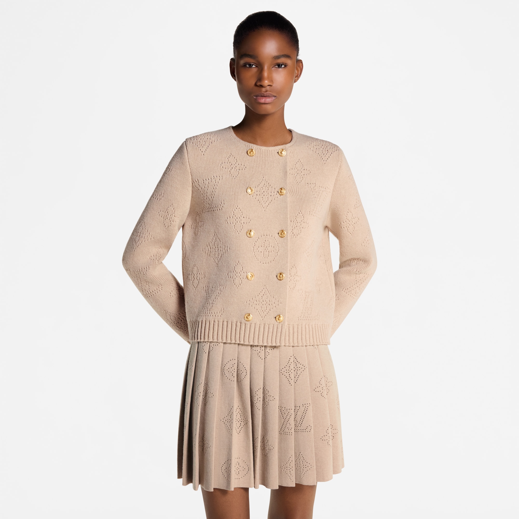Rebeca de doble botonadura Mahina Monogram  Mujer Prêt-à-Porter Artículos de punto | LOUIS VUITTON (Zoom de producto)