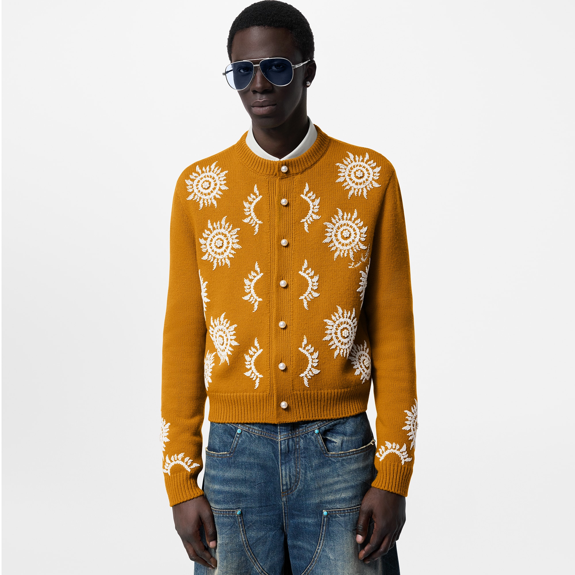 Rebeca de lana merino bordada  Hombre Prêt-à-Porter Punto y sudaderas | LOUIS VUITTON (Zoom de producto)
