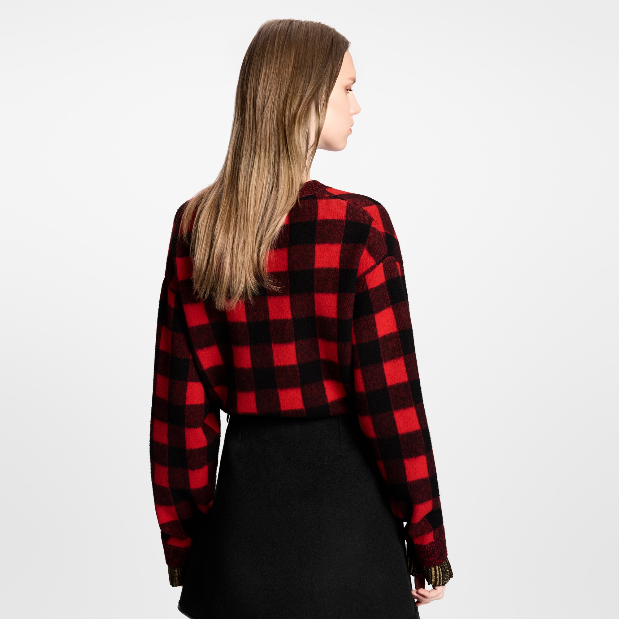 Rebeca de punto a cuadros  Mujer Prêt-à-Porter Artículos de punto | LOUIS VUITTON (Zoom de producto)