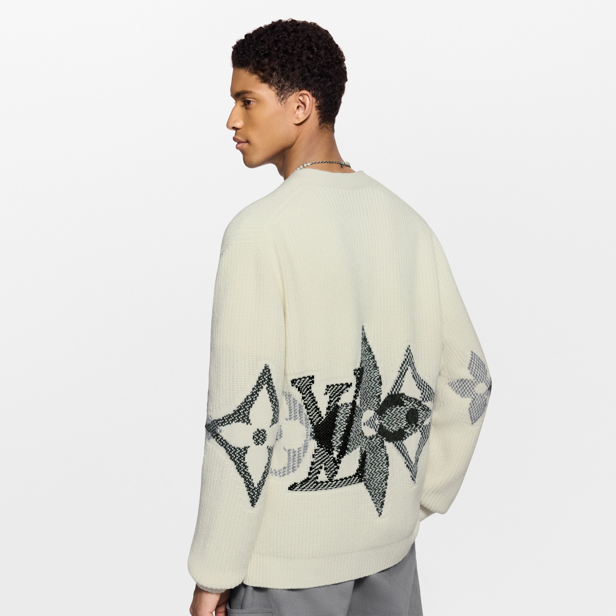 Rebeca de punto con motivo gráfico  Novedades Para hombre LV Ski | LOUIS VUITTON (Zoom de producto)