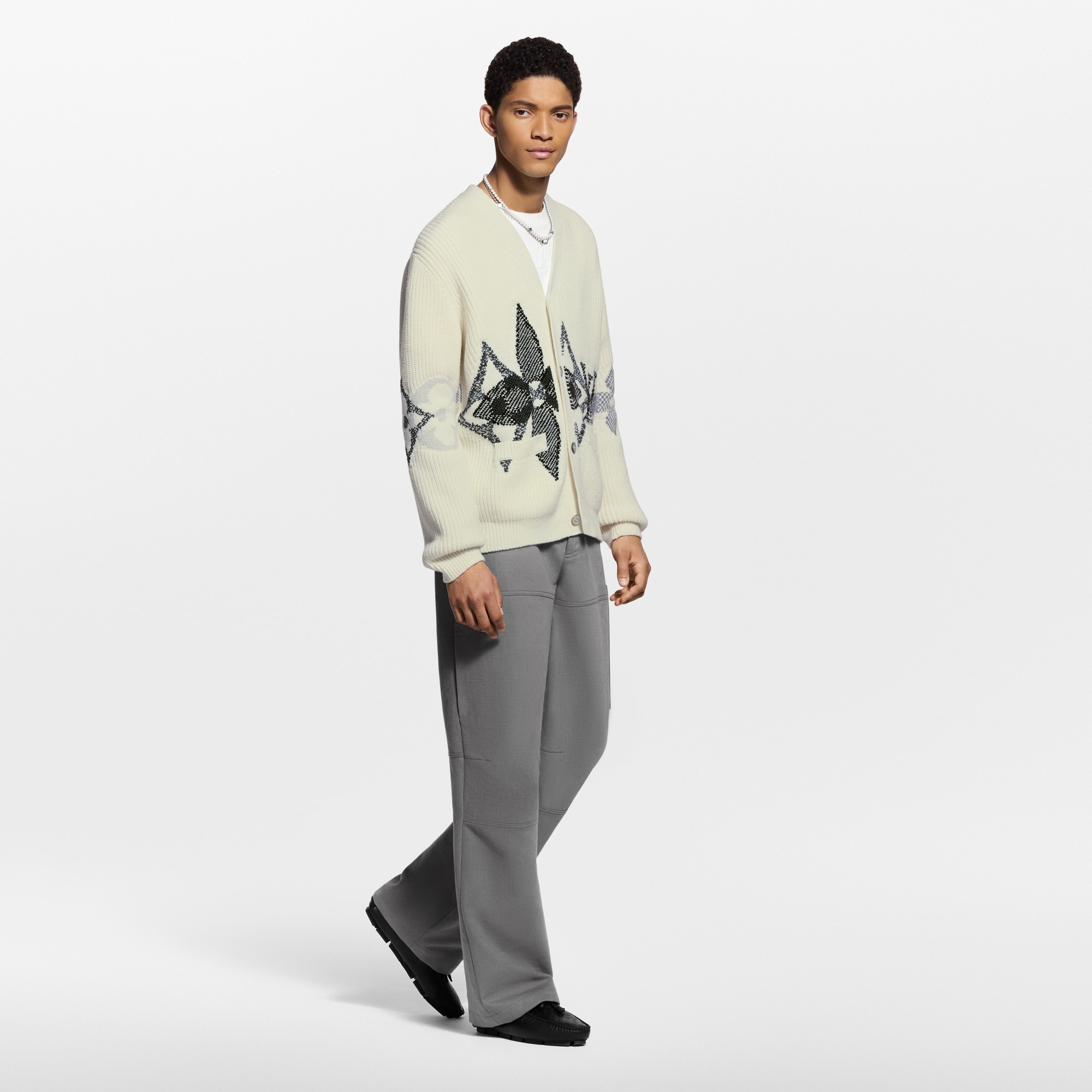 Rebeca de punto con motivo gráfico  Novedades Para hombre LV Ski | LOUIS VUITTON (Zoom de producto)