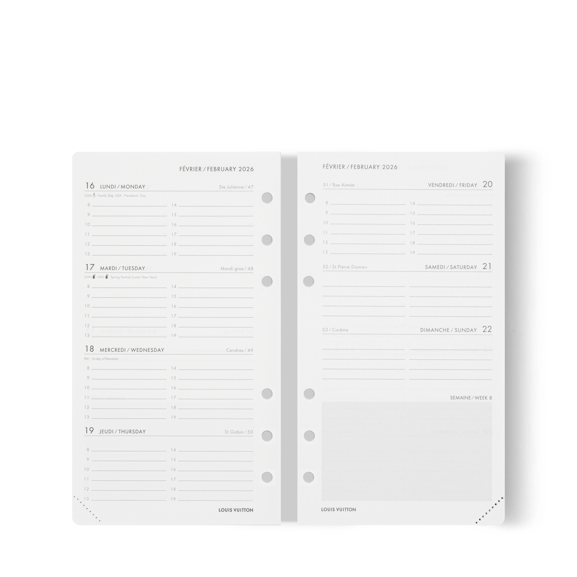 Recambio mediano funcional de agenda 2026  Baúles, Viaje y Hogar Libros Artículos de papelería | LOUIS VUITTON (Zoom de producto)