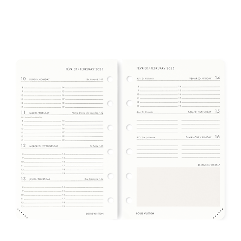 Recambio pequeño funcional de agenda semanal 2025 Baúles, Viaje y Hogar Libros Artículos de papelería | LOUIS VUITTON (Zoom de producto)