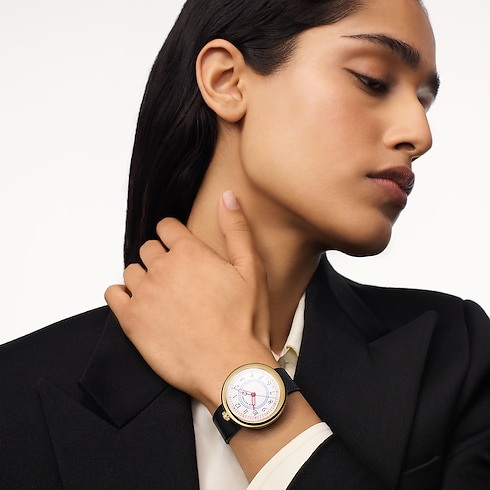 Reloj automático Louis Vuitton Monterey de 39 mm en oro amarillo Relojería Todos los relojes } | LOUIS VUITTON (Zoom de producto)