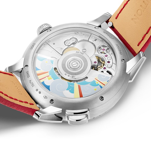Reloj automático Tambour Arty Automata de 42 mm en oro blanco Relojería Todos los relojes } | LOUIS VUITTON (Zoom de producto)