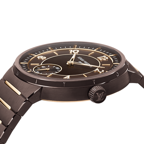 Reloj automático Tambour de 40 mm en cerámica y oro rosa Relojería Todos los relojes } | LOUIS VUITTON (Zoom de producto)