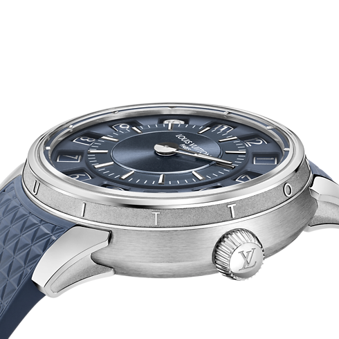 Reloj automático Tambour Spin Time de 39,5 mm en oro blanco Relojería Todos los relojes } | LOUIS VUITTON (Zoom de producto)