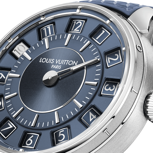 Reloj automático Tambour Spin Time de 39,5 mm en oro blanco Relojería Todos los relojes } | LOUIS VUITTON (Zoom de producto)