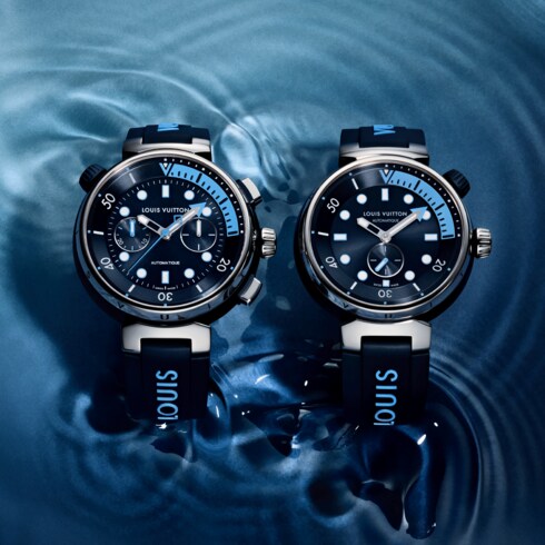 Reloj automático Tambour Street Diver de 44 mm en acero Relojería Todos los relojes } | LOUIS VUITTON