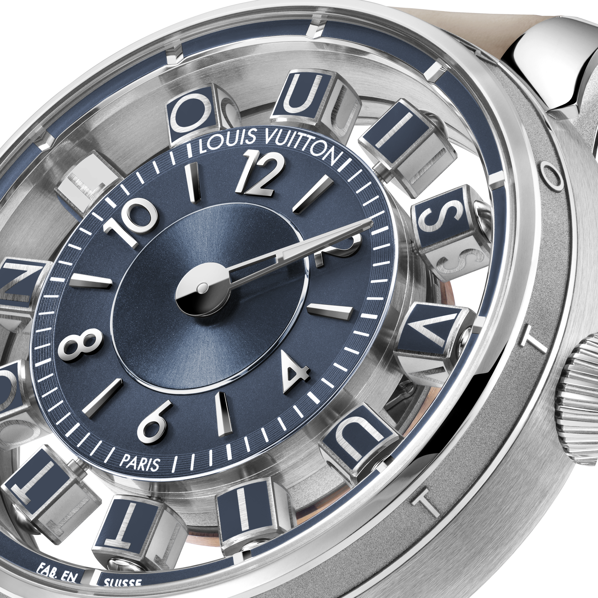 Reloj automático Tambour Taiko Spin Time Air de 42,5 mm en oro blanco  Relojería Todos los relojes } | LOUIS VUITTON (Zoom de producto)