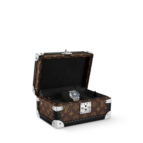 Reloj automático Tambour Taiko Spin Time Air de 42,5 mm en oro blanco, ojo de halcón y diamantes Relojería Todos los relojes } | LOUIS VUITTON (Zoom de producto)