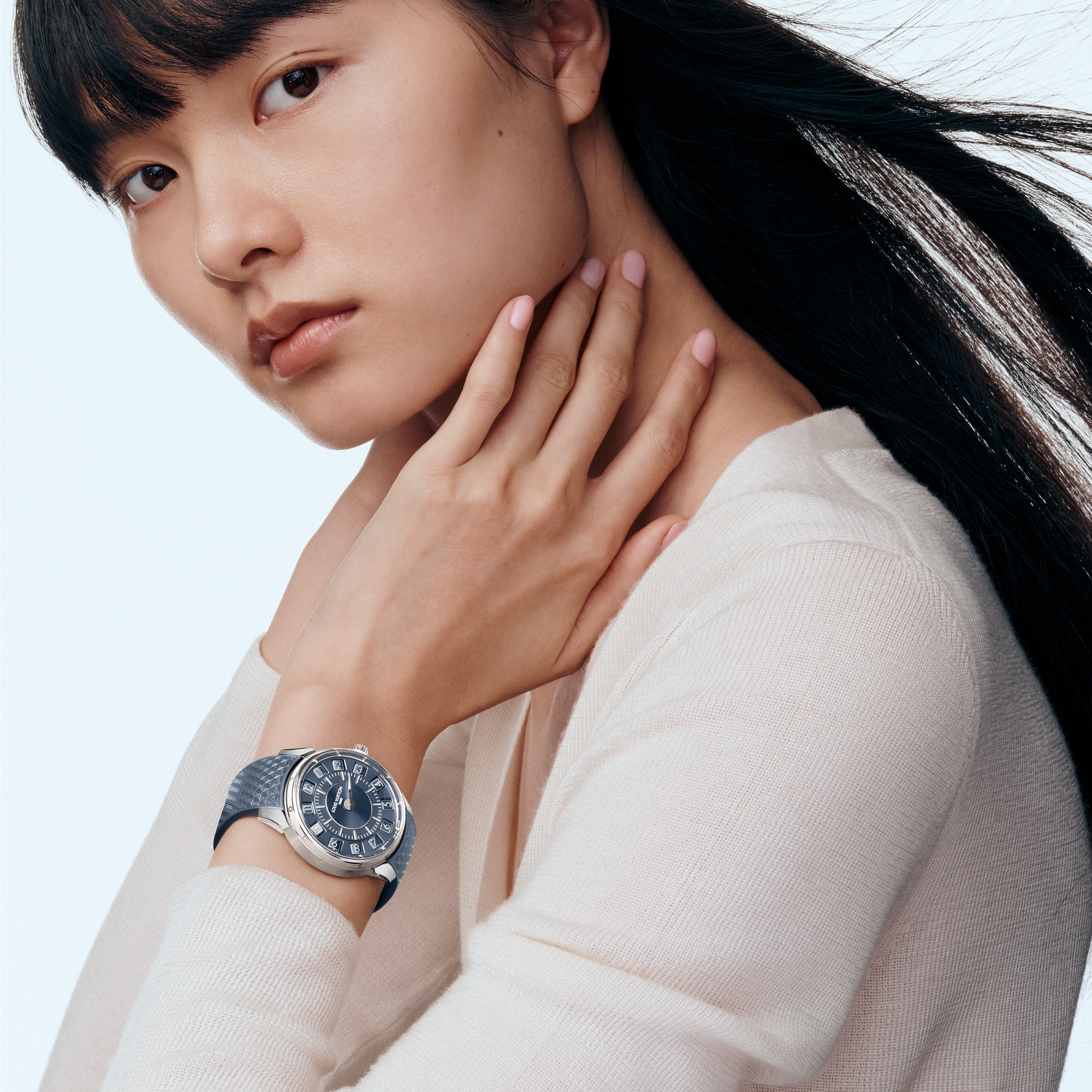 Reloj automático Tambour Taiko Spin Time de 39,5 mm en oro blanco  Relojería Todos los relojes } | LOUIS VUITTON (Zoom de producto)