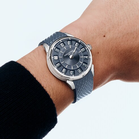 Reloj automático Tambour Taiko Spin Time de 39,5 mm en oro blanco Relojería Todos los relojes } | LOUIS VUITTON (Zoom de producto)