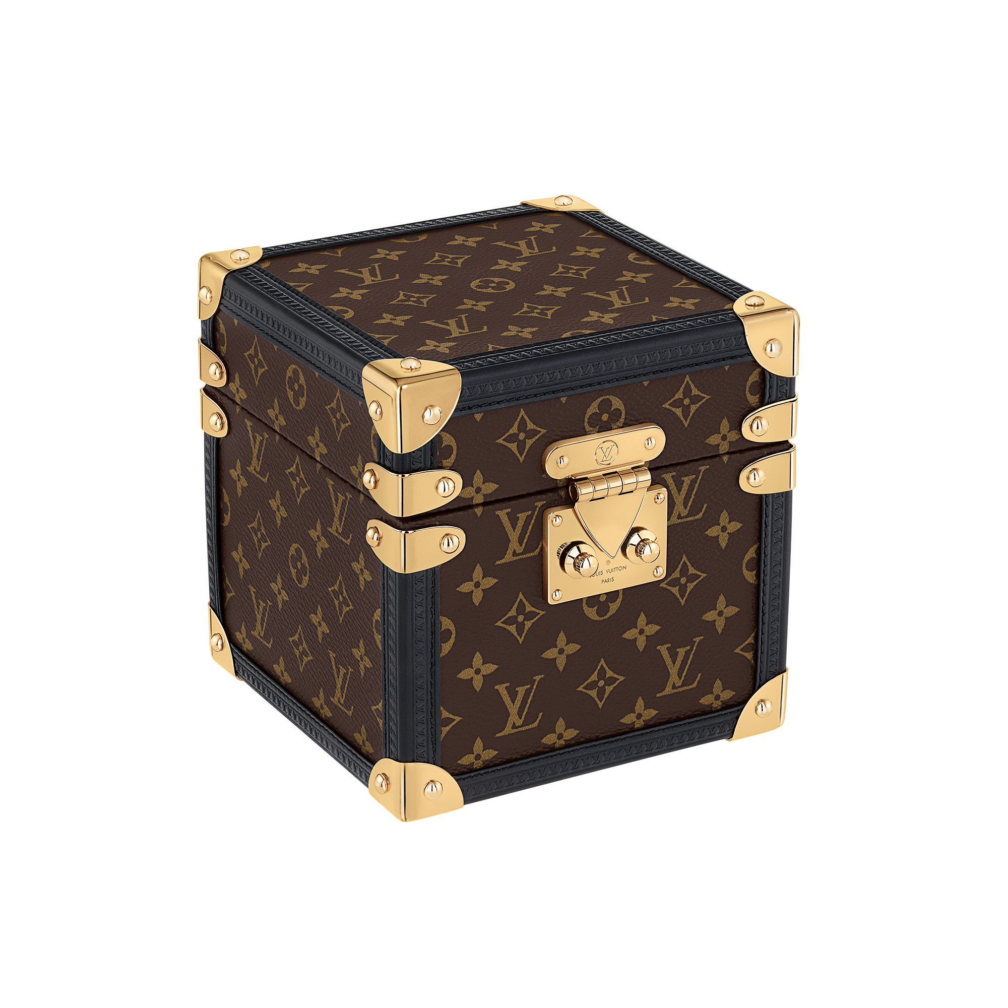 Reloj de mesa Trunk, cuarzo, 80 mm, acero, Monogram  Relojería Todos los relojes } | LOUIS VUITTON (Zoom de producto)