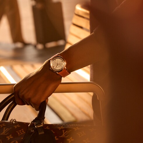 Reloj Louis Vuitton Escale, automático, 40,5 mm, platino y diamantes Relojería Todos los relojes } | LOUIS VUITTON