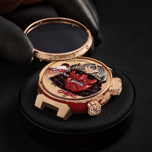 Reloj manual Tambour Bushido Automata de 46,8 mm en oro rosa Relojería Todos los relojes } | LOUIS VUITTON