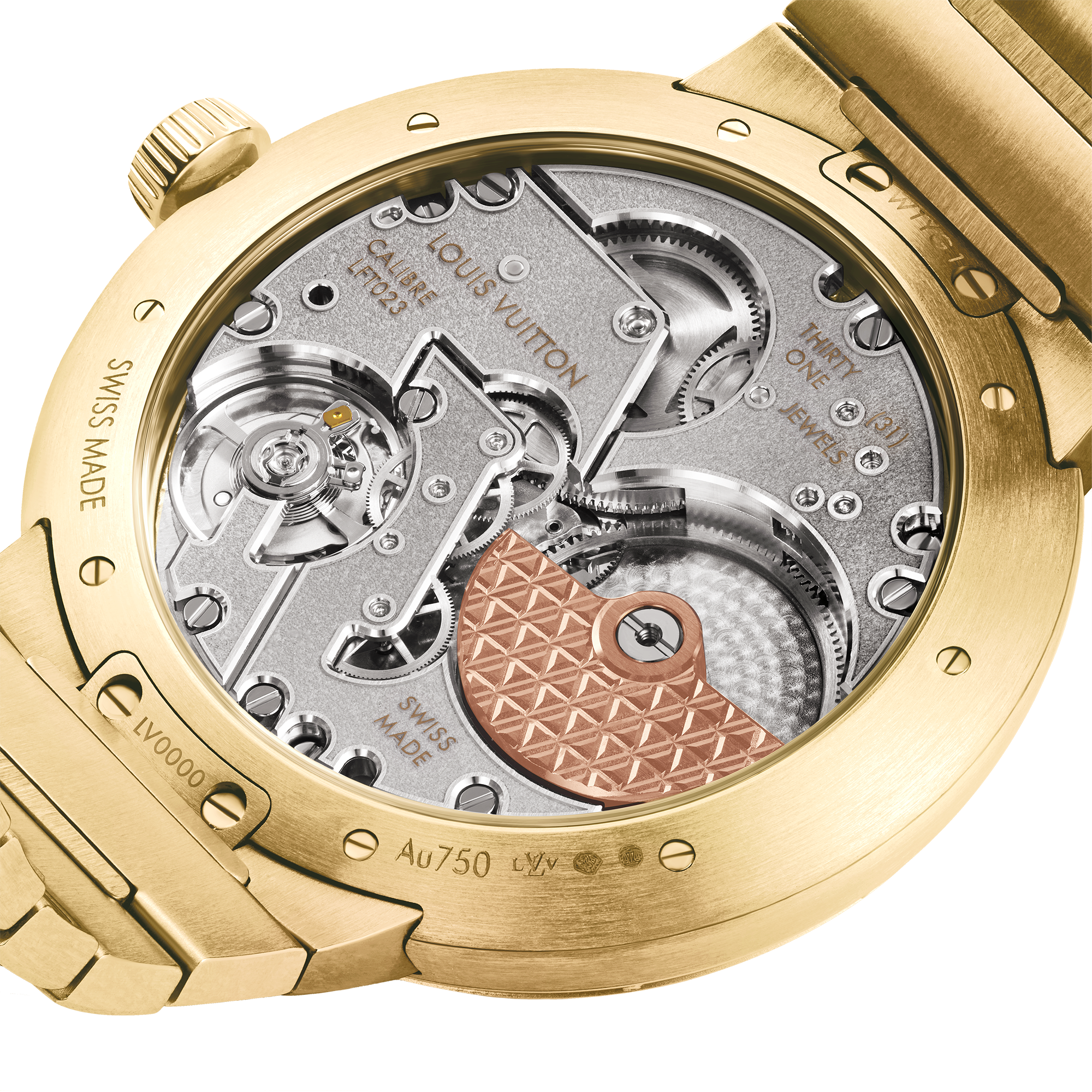 Reloj Tambour, automático, 40 mm, oro amarillo  Relojería Todos los relojes } | LOUIS VUITTON (Zoom de producto)