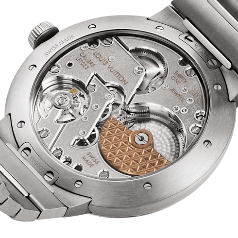 Reloj Tambour, automático, 40 mm, acero Relojería Todos los relojes } | LOUIS VUITTON (Zoom de producto)