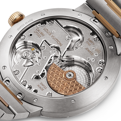 Reloj Tambour, automático, 40 mm, acero y oro rosa Relojería Todos los relojes } | LOUIS VUITTON (Zoom de producto)