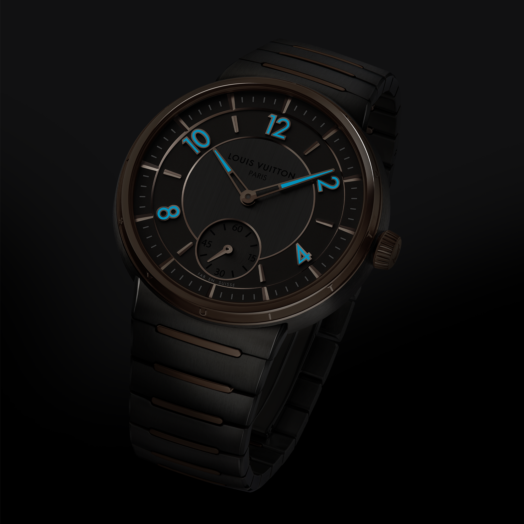 Reloj Tambour, automático, 40 mm, acero y oro rosa  Relojería Todos los relojes } | LOUIS VUITTON (Zoom de producto)